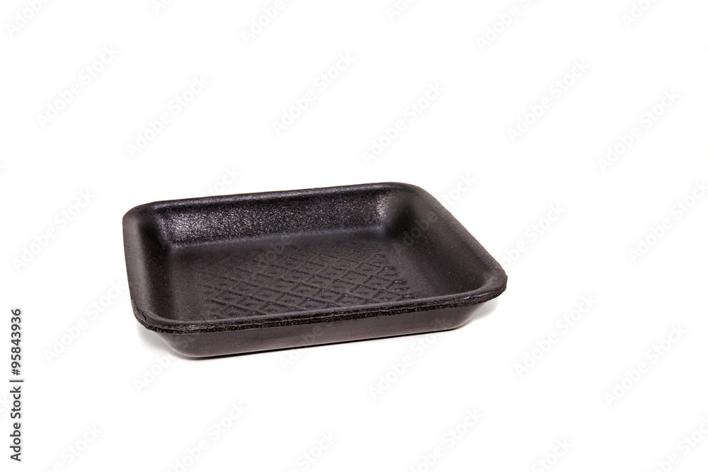 foam food trays isolated on white foam food trays isolated on white