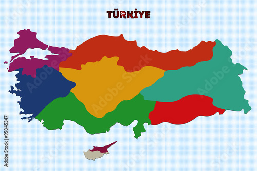 Türkiye haritası, harita tasarım ve sunum çalışması photo