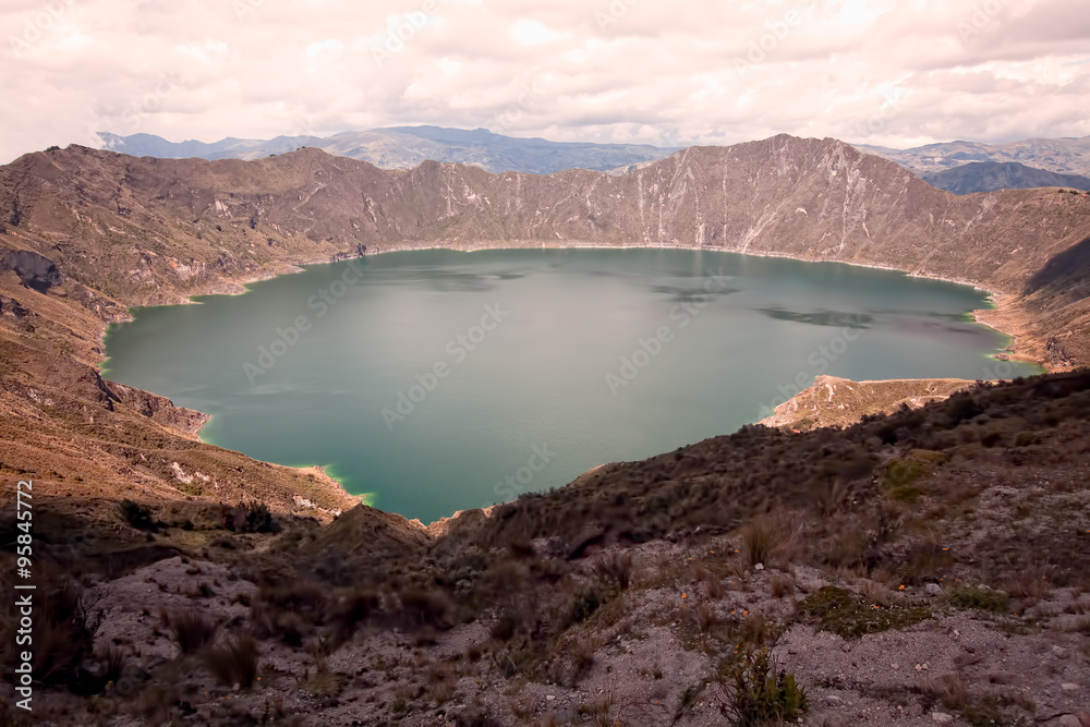 Crater Lake In The Andes Mountains, Ecuador