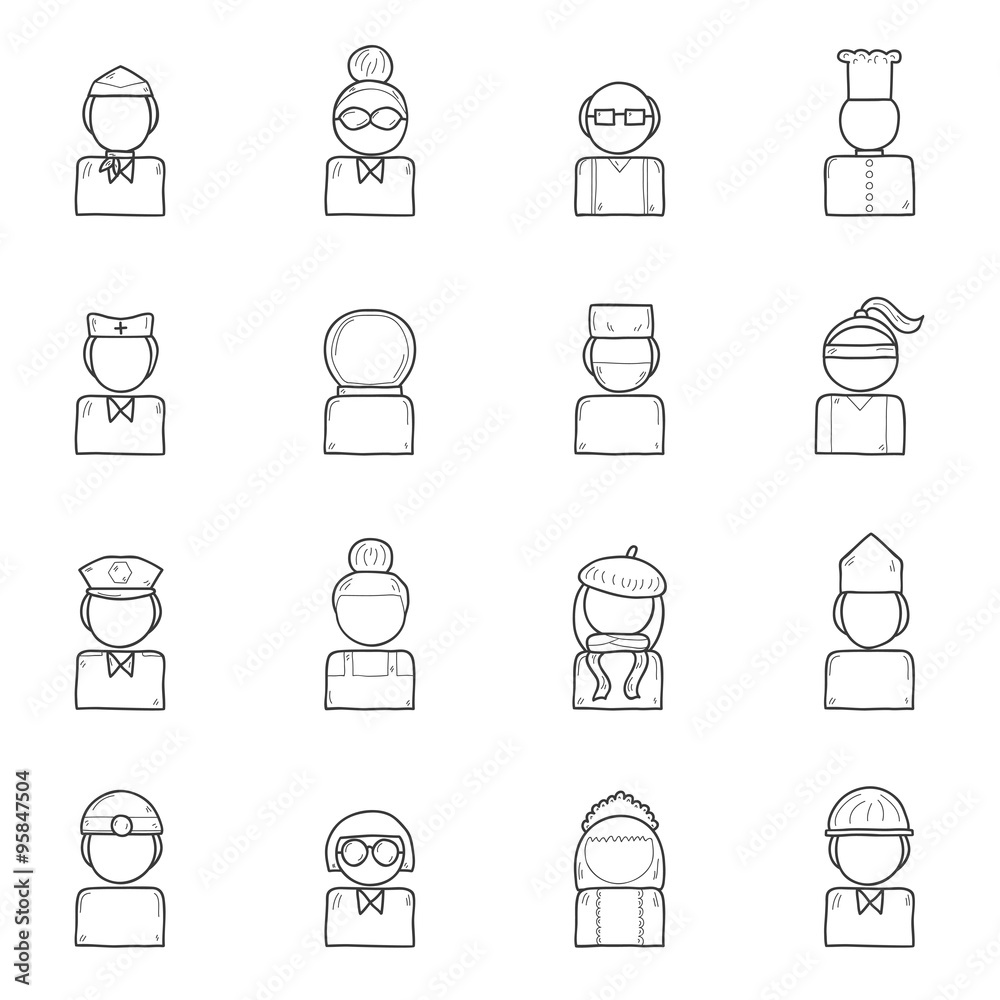 People professions icons