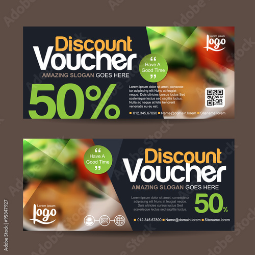 discount voucher template with clean and modern pattern and You can put pictures related businesses.Vector illustration