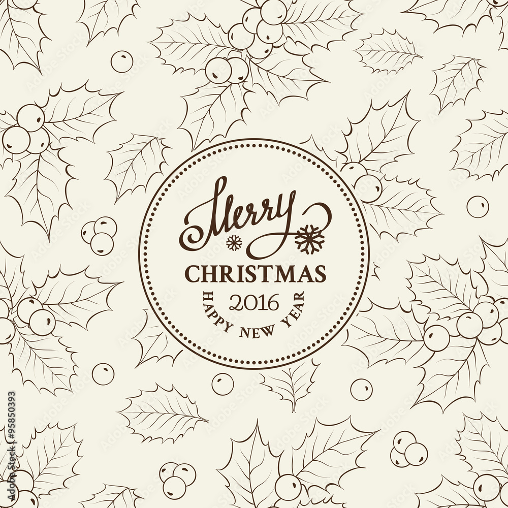 Christmas mistletoe border. Christmas mistletoe border.