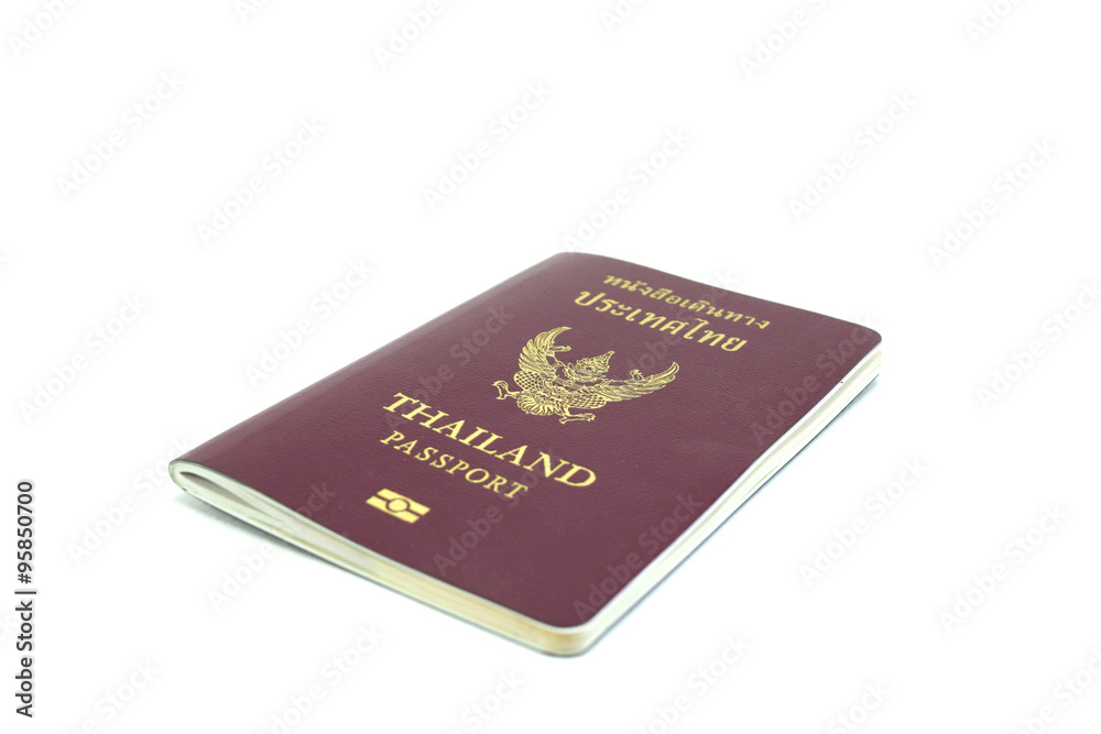 thailand passport on white background isolated thailand passport on white background isolated