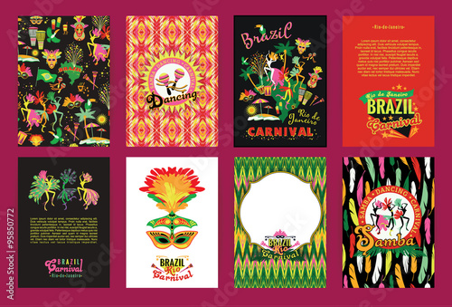 Big set of Brazil Carnival Backgrounds.