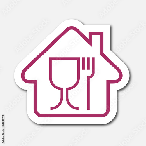 Logo maison et restaurant.
