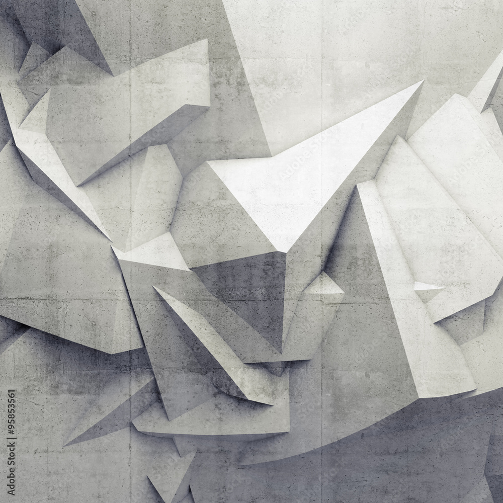 Abstract white digital 3d chaotic polygonal surface Abstract white digital 3d chaotic polygonal surface