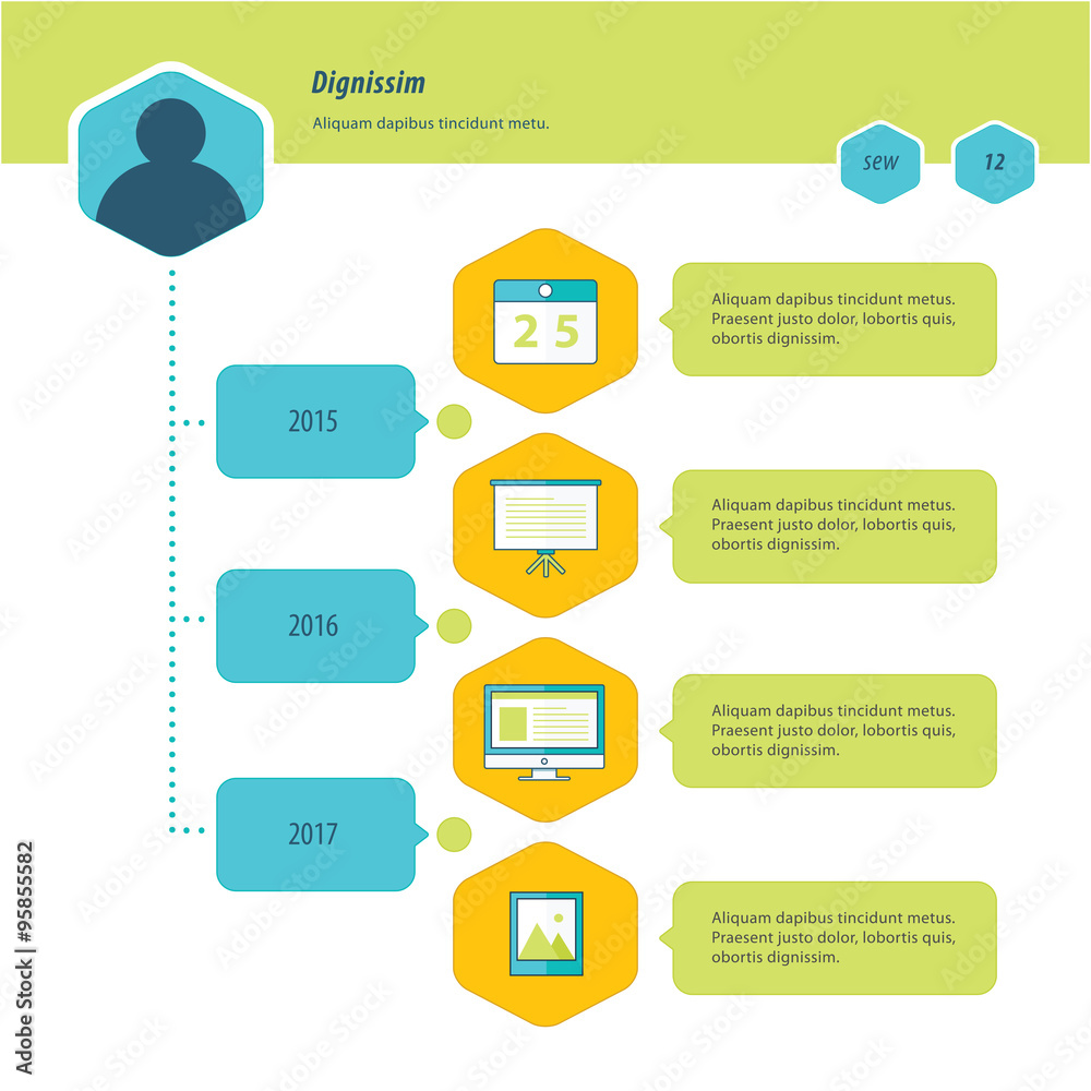 Timeline Infographic Design bule, green and yellow color Timeline Infographic Design bule, green and yellow color