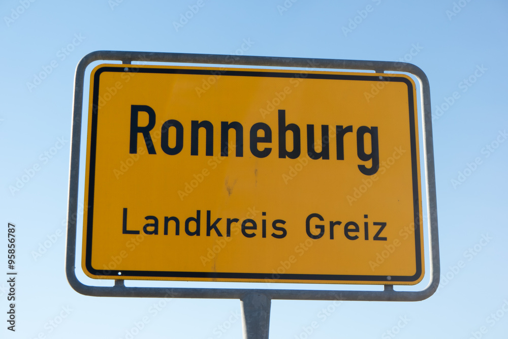 Ortstafel Ronneburg