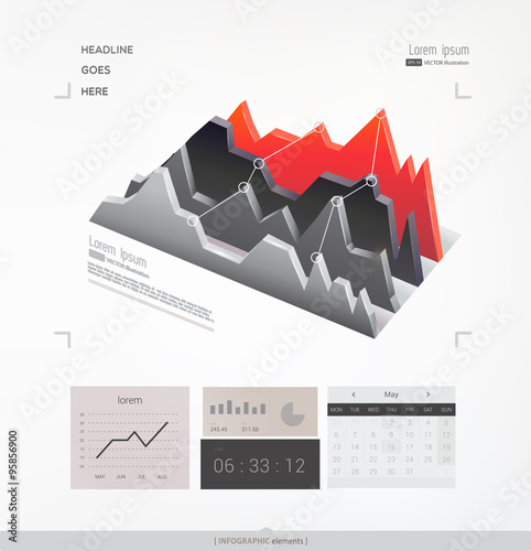 Abstract vector infographic element.