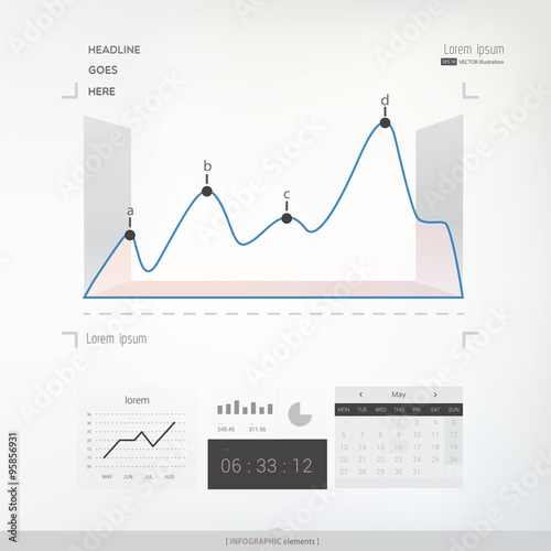 Abstract infographic graph