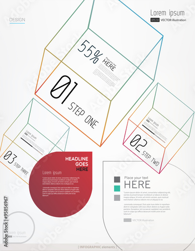 Minimal modern infographic elements.