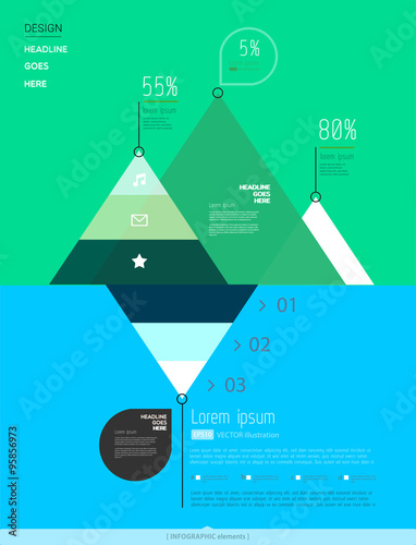 Modern, abstract infographics elements.