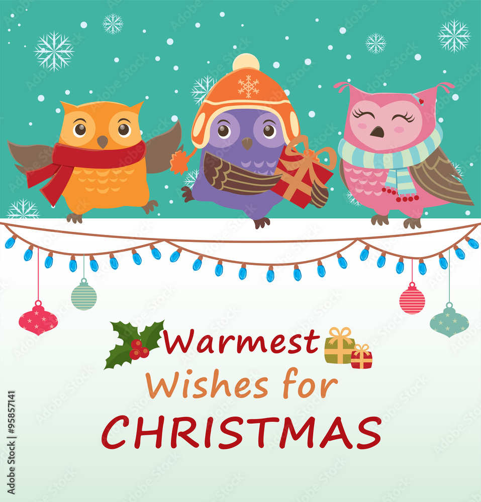 Fototapeta premium Vintage Christmas poster design