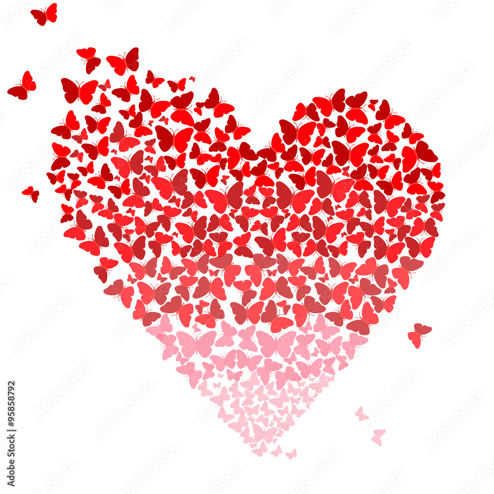 Heart of butterflies vector design Heart of butterflies vector design