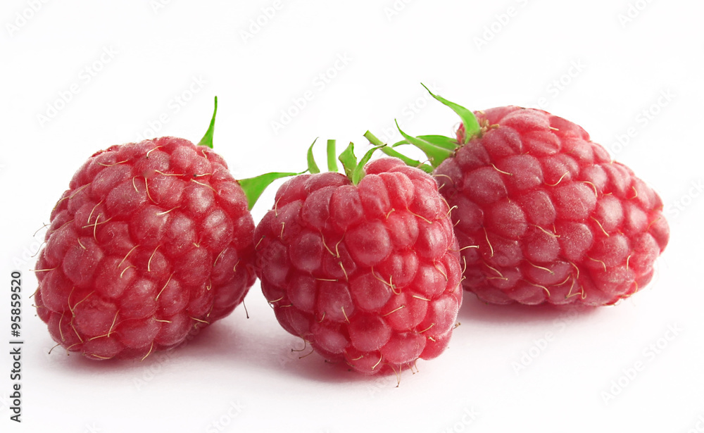 Raspberries isolated on white Raspberries isolated on white