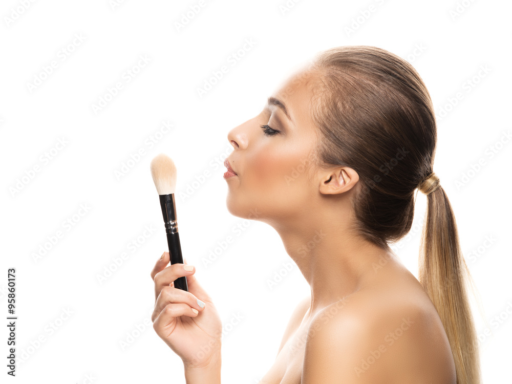 Portrait of beautiful young woman with make-up Portrait of beautiful young woman with make-up
