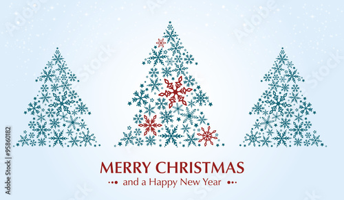 Christmas card, wishes, christmas tree