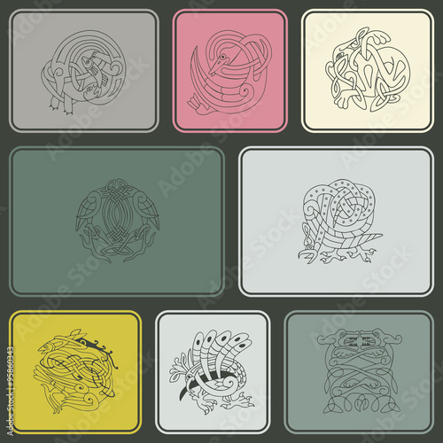 Seamless background with Celtic art and ethnic ornaments for your design