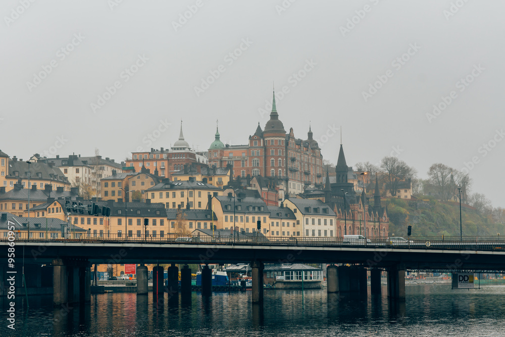 Fototapeta premium 04 October, 2015. Stockholm. old town cityscape in Stockholm.Sweden. Selective focus, soft focus