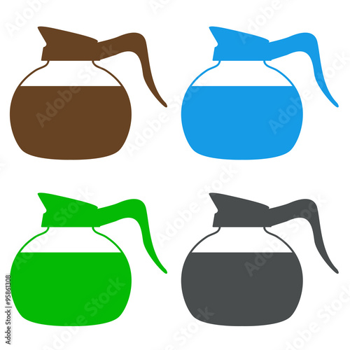 Icono plano jarra de cafe #1