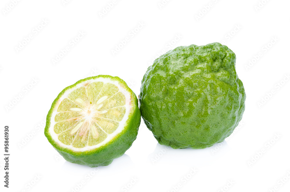 Bergamot fruit on white background. Bergamot fruit on white background.