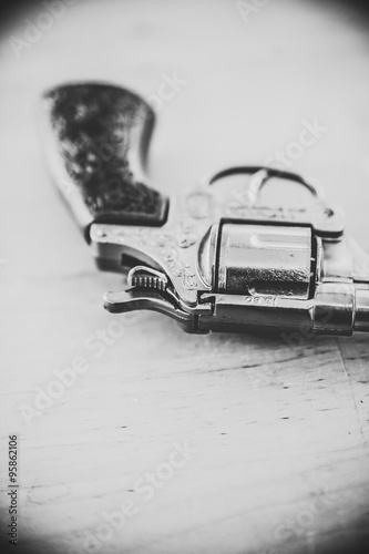 vintage gun on the table