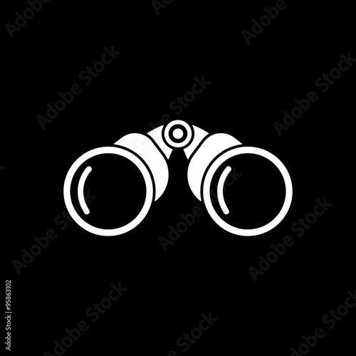 The binoculars icon. Search symbol. Flat