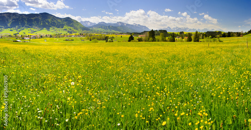 Panorama Landschaft in Bayern mit Berge #95863930