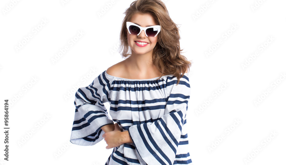 Smiling woman. Beauty and fashion. Smiling woman. Beauty and fashion.