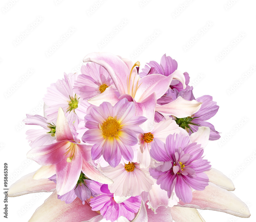 Abstract floral assorted Beautiful bouquet pink flowers Abstract floral assorted Beautiful bouquet pink flowers
