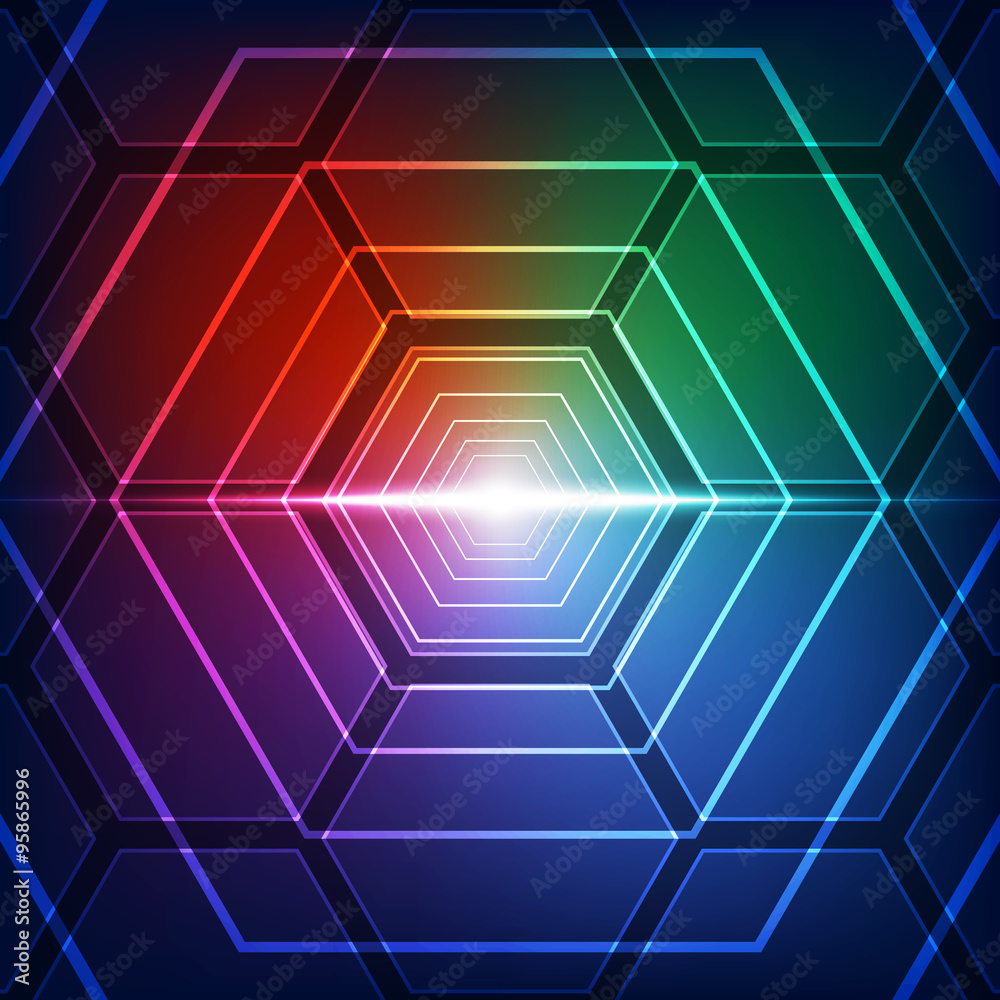 vector illustration Hi-tech digital technology concept, abstract background