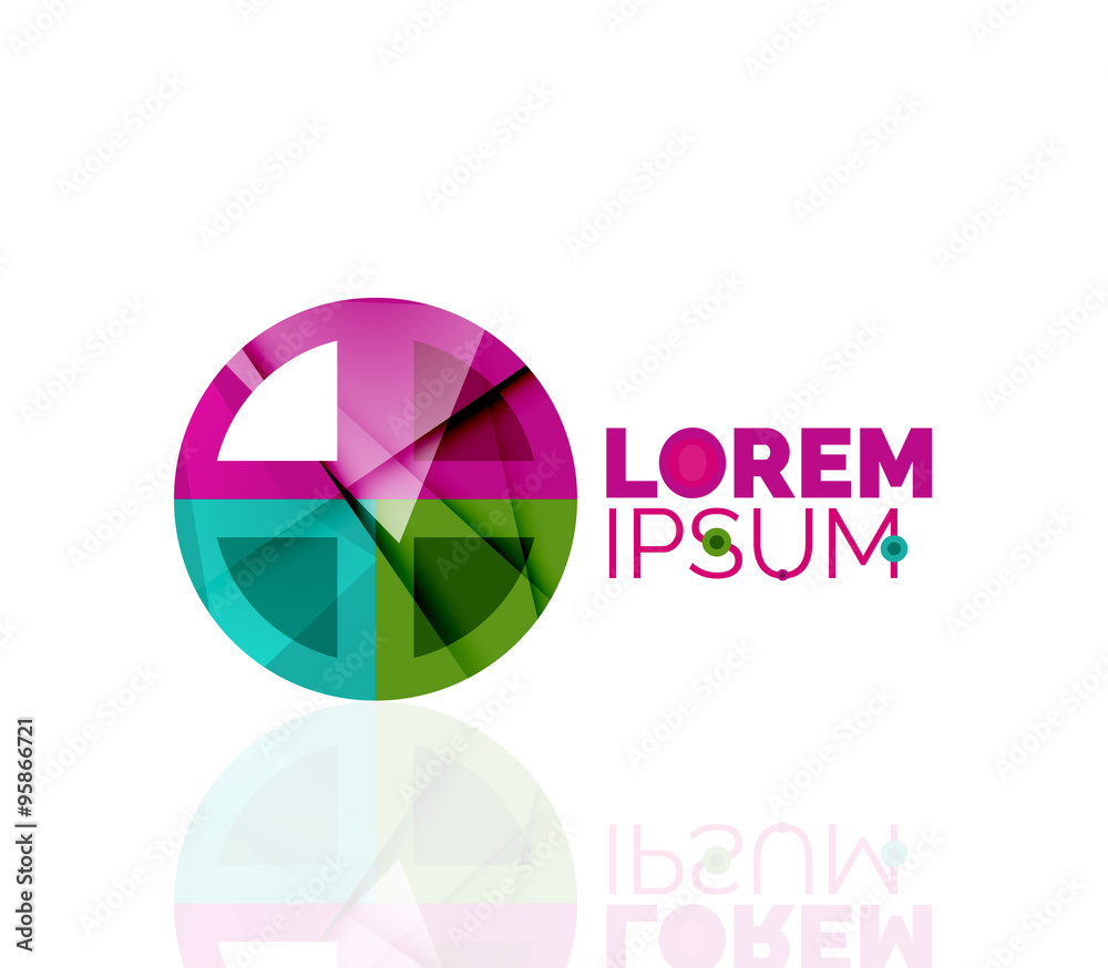 Obraz premium Logo, abstract geometric business icon