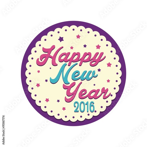 Happy New Year 2016 Design Icon