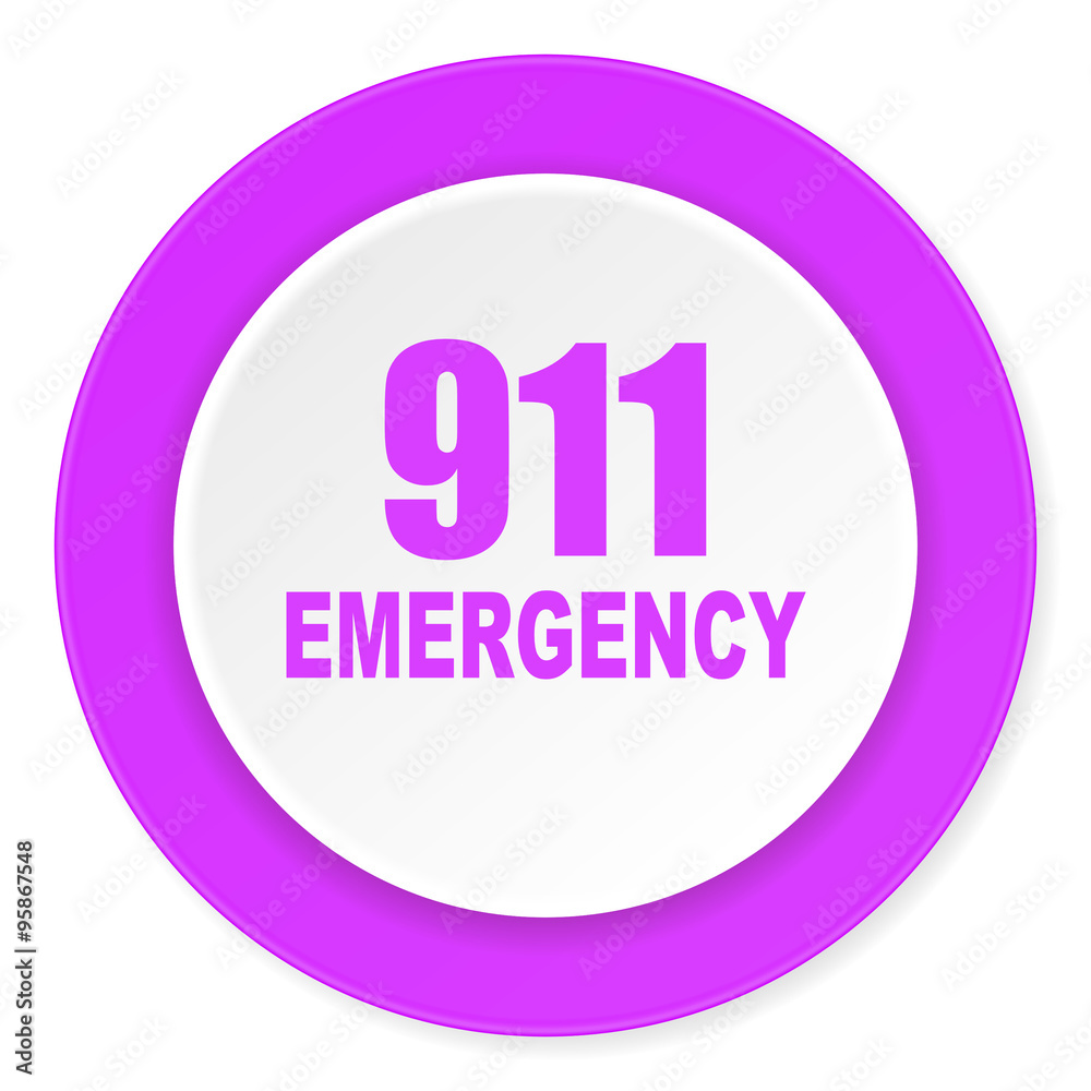 number emergency 911 violet pink circle 3d modern flat design icon on white background number emergency 911 violet pink circle 3d modern flat design icon on white background