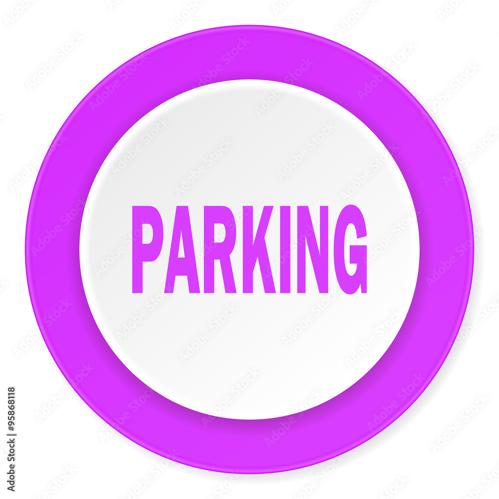 parking violet pink circle 3d modern flat design icon on white background parking violet pink circle 3d modern flat design icon on white background
