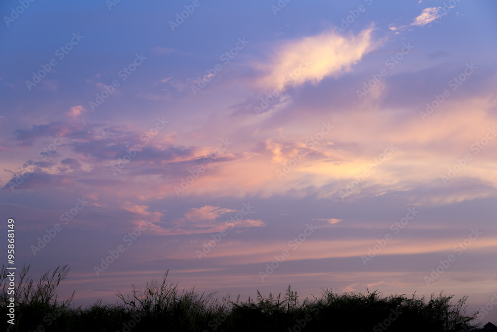 Sky in sunset