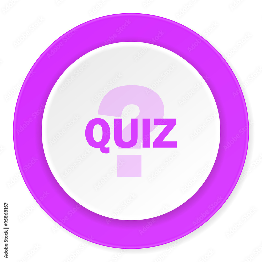 quiz violet pink circle 3d modern flat design icon on white background quiz violet pink circle 3d modern flat design icon on white background