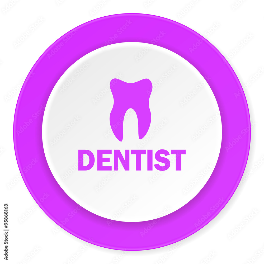 dentist violet pink circle 3d modern flat design icon on white background dentist violet pink circle 3d modern flat design icon on white background