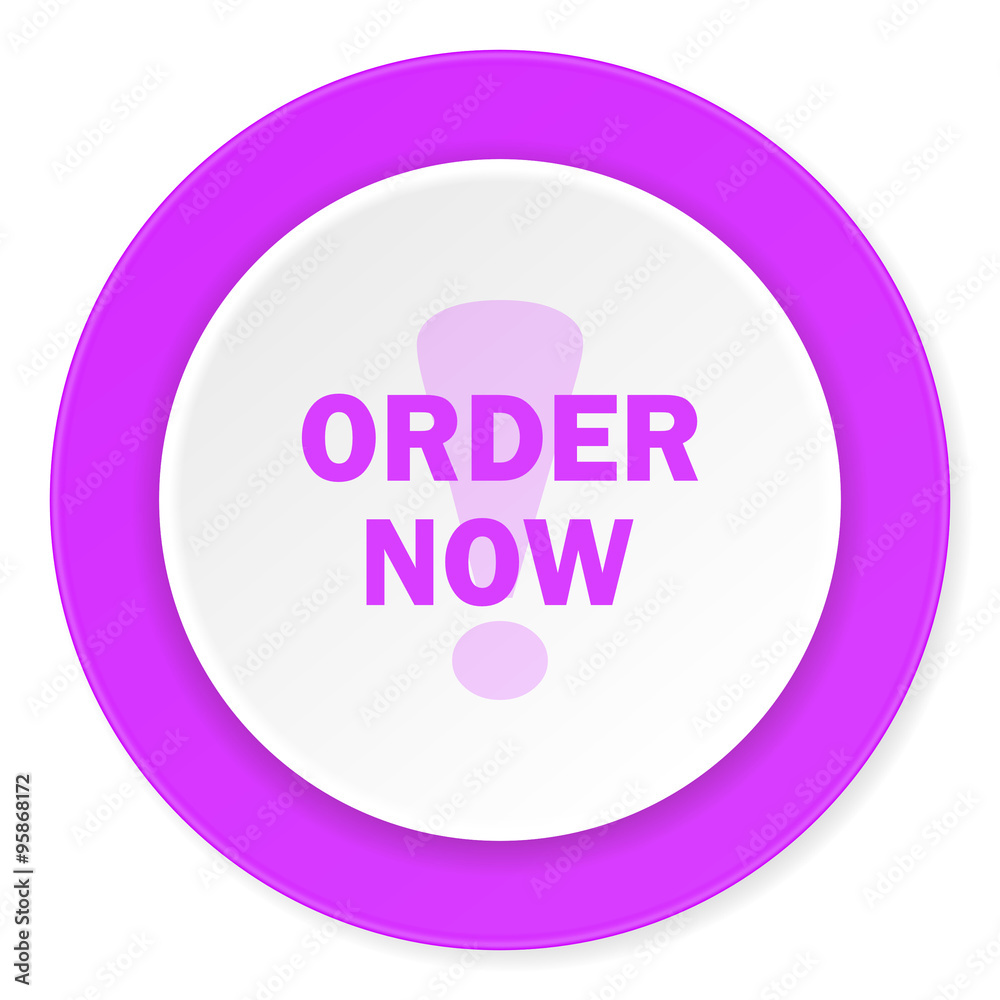 order now violet pink circle 3d modern flat design icon on white background order now violet pink circle 3d modern flat design icon on white background