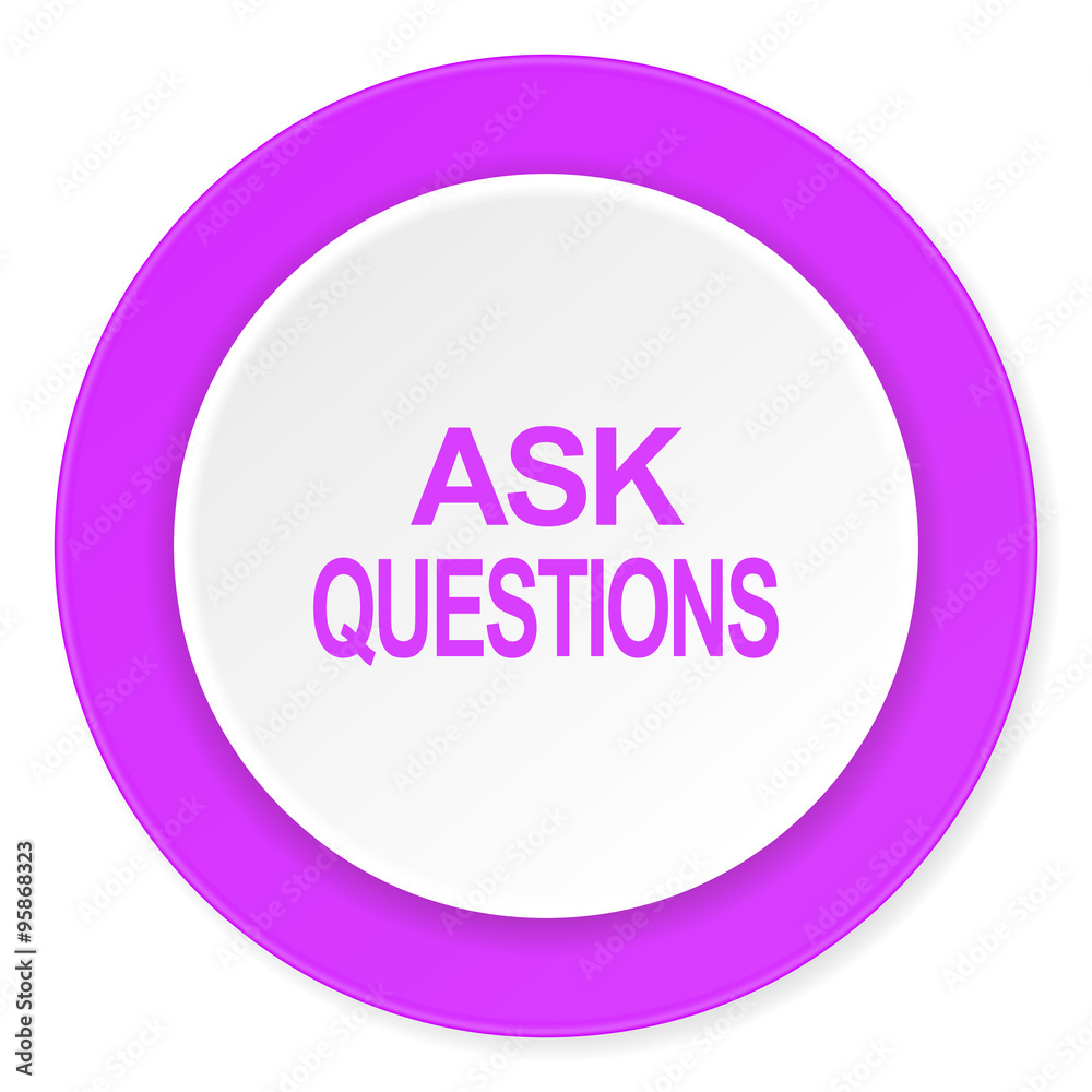 ask questions violet pink circle 3d modern flat design icon on white background ask questions violet pink circle 3d modern flat design icon on white background