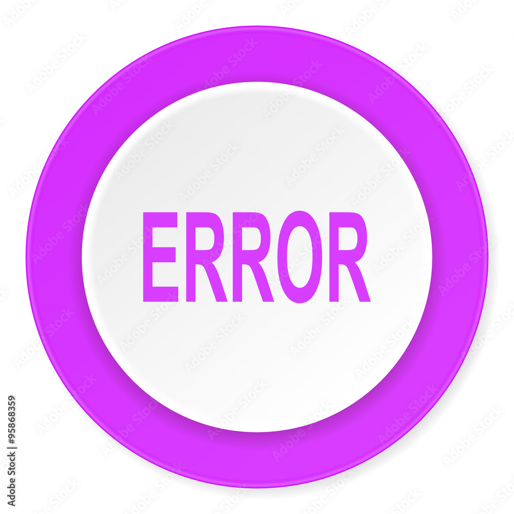 error violet pink circle 3d modern flat design icon on white background error violet pink circle 3d modern flat design icon on white background