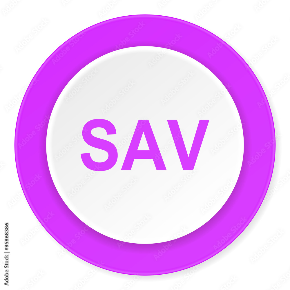 sav violet pink circle 3d modern flat design icon on white background sav violet pink circle 3d modern flat design icon on white background