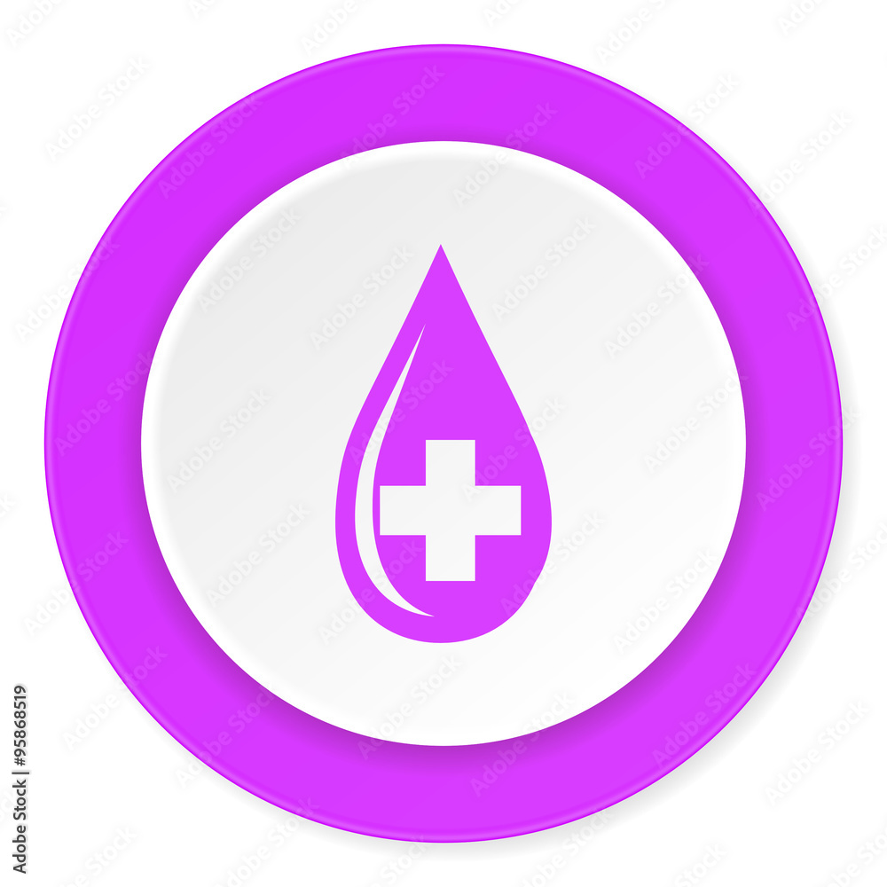 blood violet pink circle 3d modern flat design icon on white background blood violet pink circle 3d modern flat design icon on white background