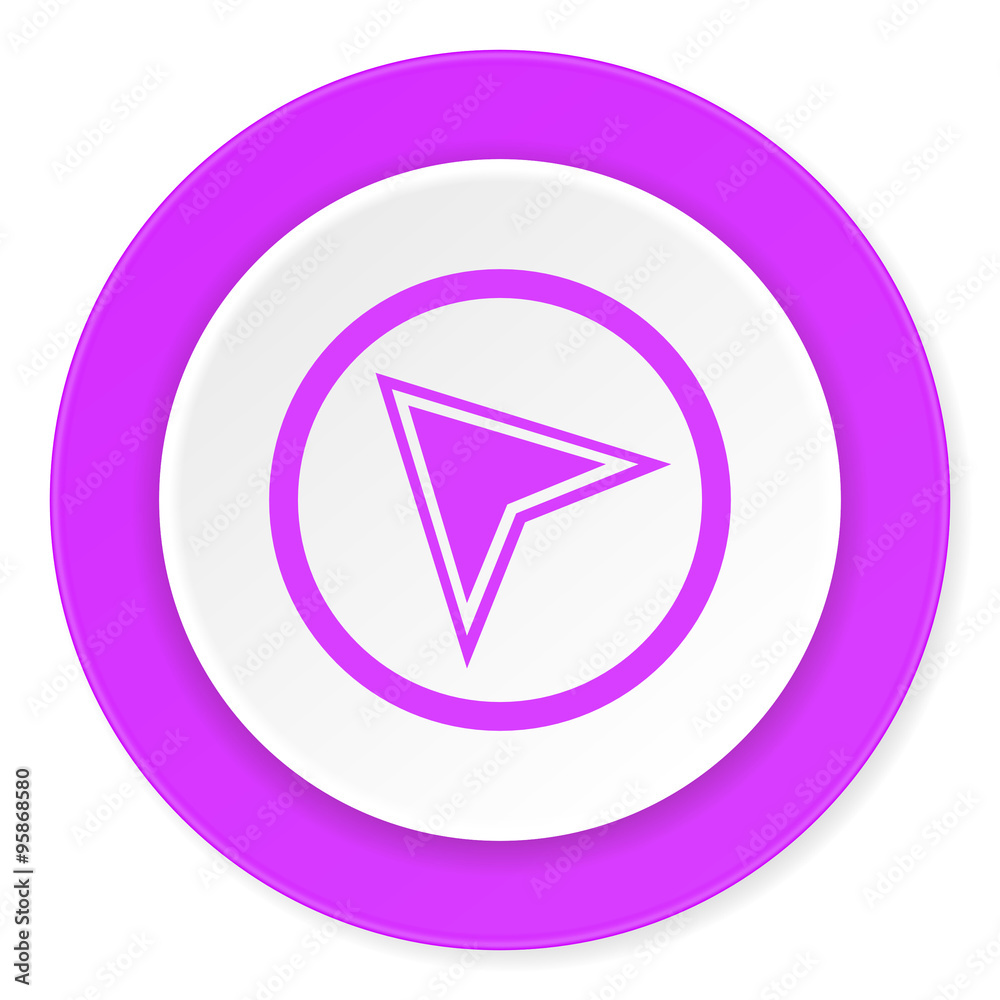 navigation violet pink circle 3d modern flat design icon on white background navigation violet pink circle 3d modern flat design icon on white background