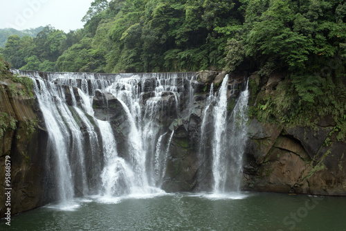 Great waterfall in Shifen  Taiwan                                             