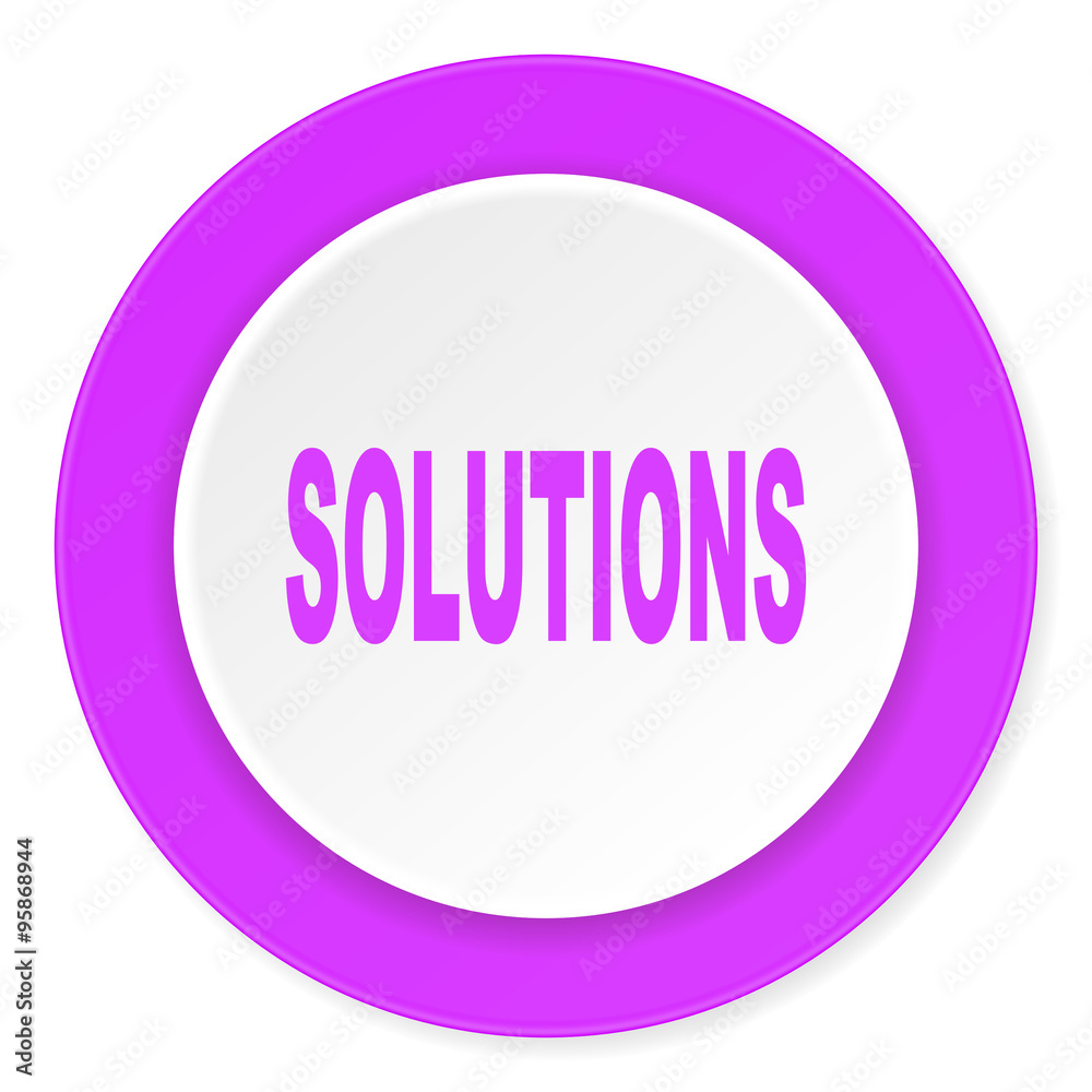 solutions violet pink circle 3d modern flat design icon on white background solutions violet pink circle 3d modern flat design icon on white background