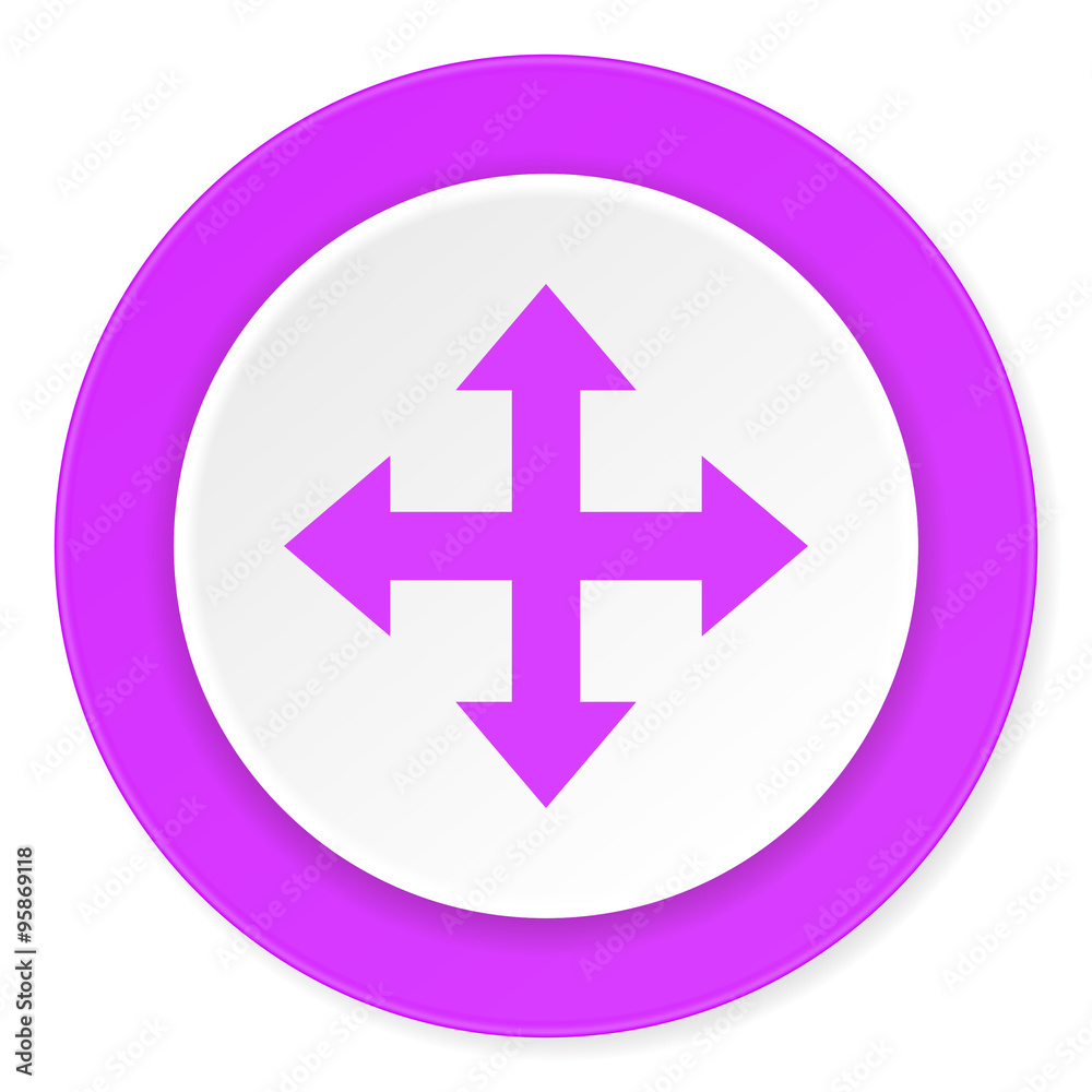 arrow violet pink circle 3d modern flat design icon on white background arrow violet pink circle 3d modern flat design icon on white background