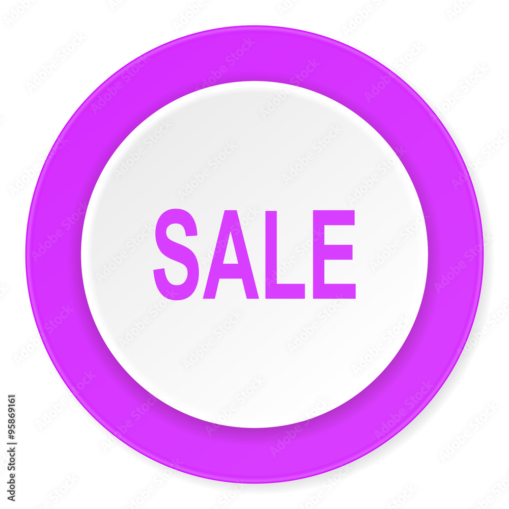 sale violet pink circle 3d modern flat design icon on white background sale violet pink circle 3d modern flat design icon on white background