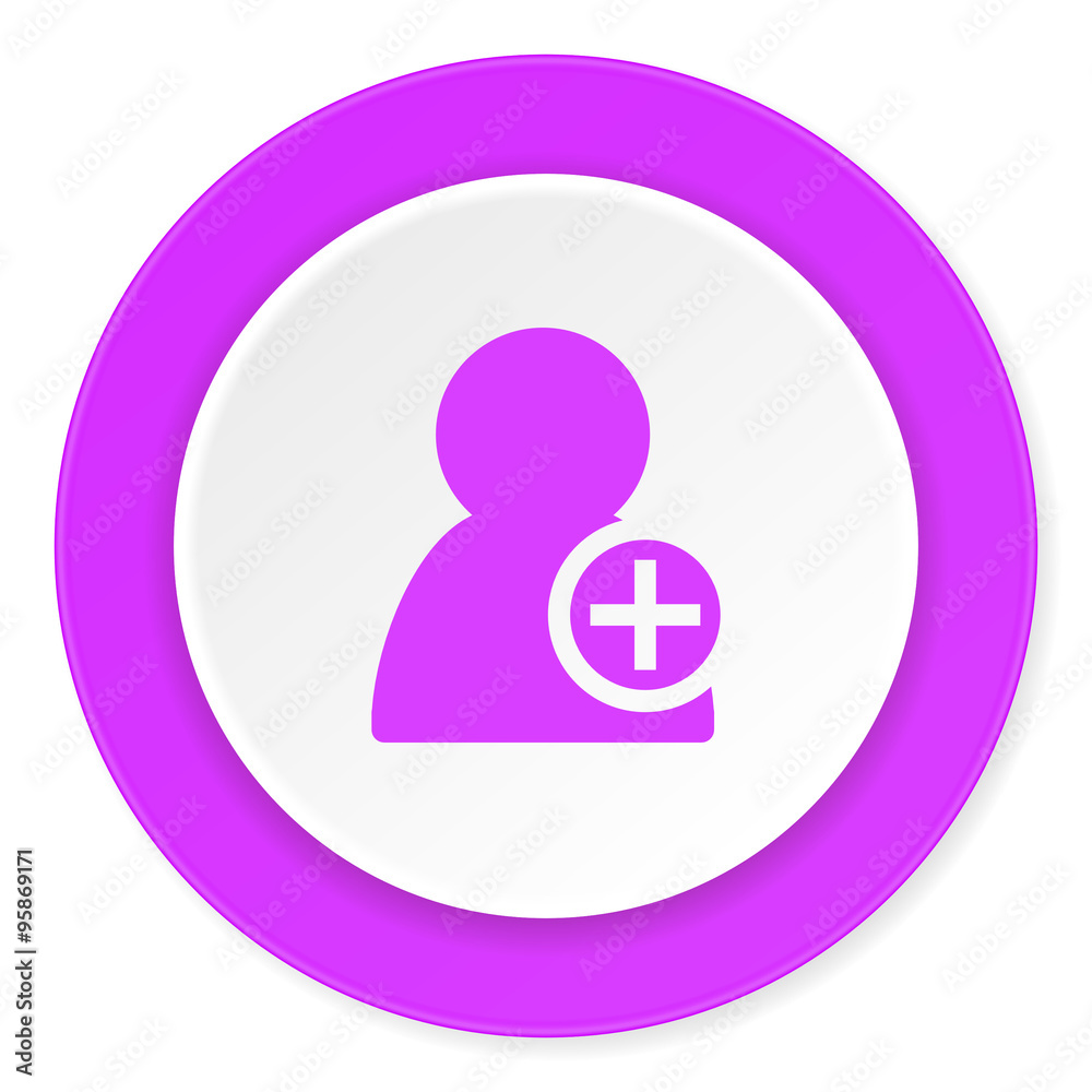 add contact violet pink circle 3d modern flat design icon on white background add contact violet pink circle 3d modern flat design icon on white background