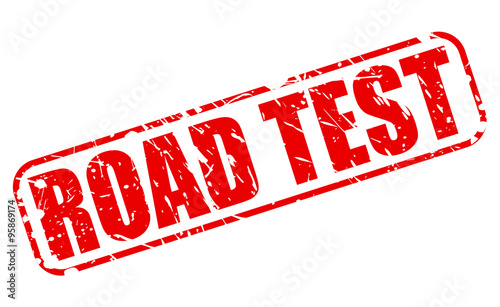 ROAD TEST red stamp text